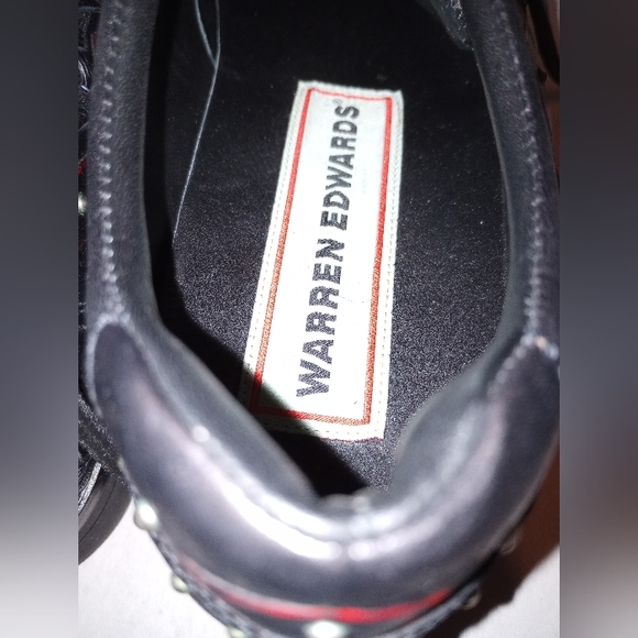 Men Warren Edwards Black shoes Sz9 - Picture 5 of 8